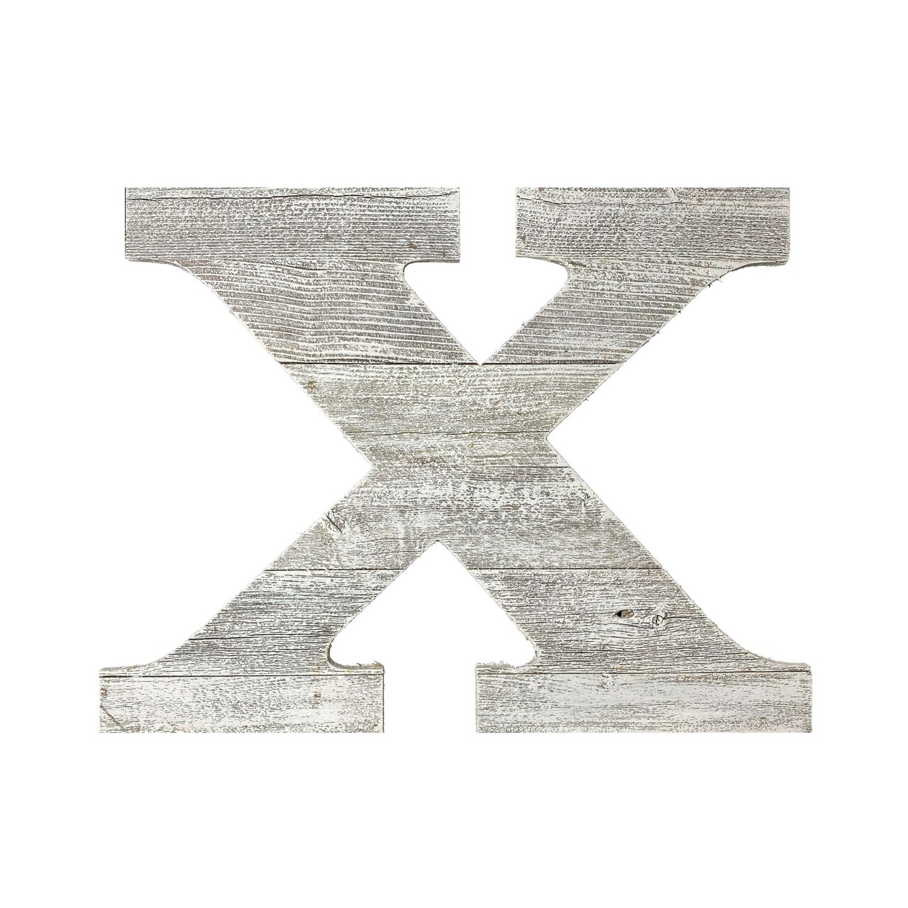 Rustic Farmhouse Large 16" White Decorative Monogram Wood Letter